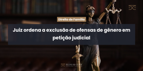 Juiz ordena a exclusão de ofensas de gênero em petição judicial