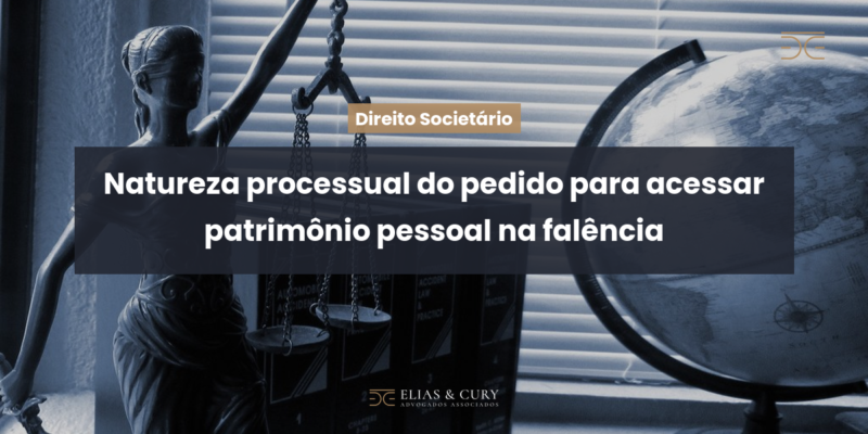 Natureza processual do pedido para acessar patrimônio pessoal na falência