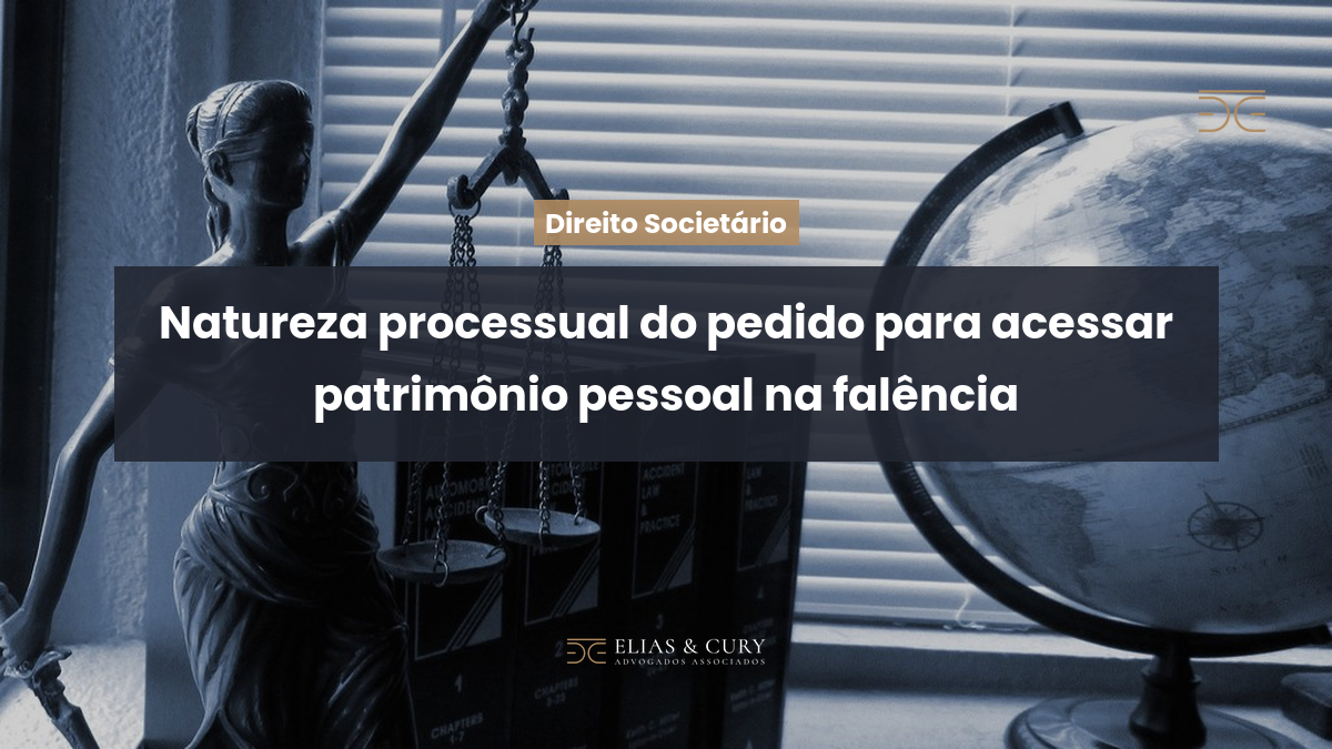 Natureza processual do pedido para acessar patrimônio pessoal na falência