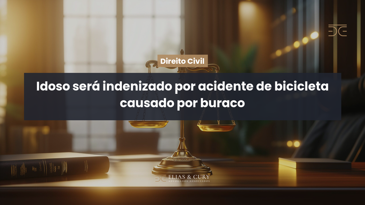 Idoso será indenizado por acidente de bicicleta causado por buraco