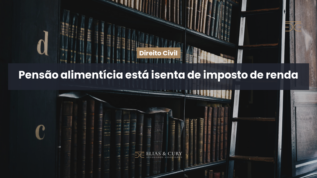 Pensão alimentícia está isenta de imposto de renda